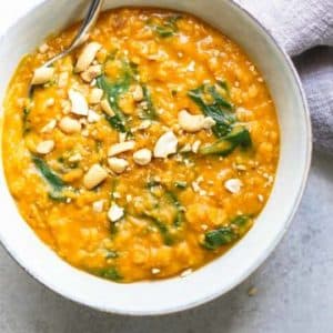 Pumpkin Lentil Curry with Spinach https://marisamoore.com/