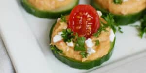 Easy Cucumber Hummus Bites Appetizer Easy Cucumber Hummus Bites Appetizer
