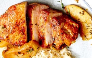 It's apple season! Pork chops often get a bad rap for being dry and boring, but not these!