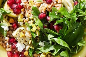 Couscous Salad with Arugula, Artichokes & Pistachios