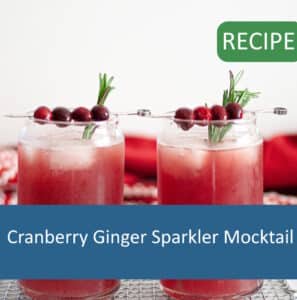 Cranberry Ginger Sparkler Mocktail